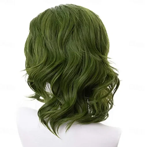 Clown Wig Green Wigs For Cosplay Wig Mens Boys Short Wavy Hair Wig For Party Halloween Wigs St.Patrick's Day Wigs