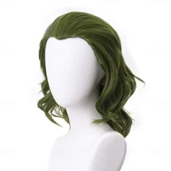 Clown Wig Green Wigs For Cosplay Wig Mens Boys Short Wavy Hair Wig For Party Halloween Wigs St.Patrick's Day Wigs