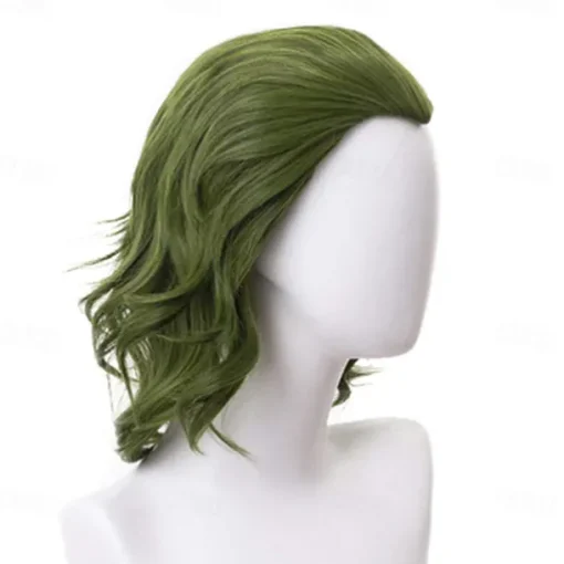 Clown Wig Green Wigs For Cosplay Wig Mens Boys Short Wavy Hair Wig For Party Halloween Wigs St.Patrick's Day Wigs