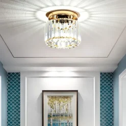 22cm Ceiling Lights LED Crystal Hallway Light Porch Light Metal Electroplated Modern 220-240V