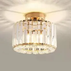 22cm Ceiling Lights LED Crystal Hallway Light Porch Light Metal Electroplated Modern 220-240V