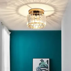 22cm Ceiling Lights LED Crystal Hallway Light Porch Light Metal Electroplated Modern 220-240V