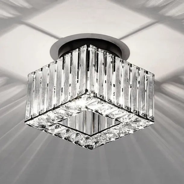 23cm Ceiling Lights LED Crystal Hallway Light Porch Light Square Metal Painted Finishes Modern 220-240V