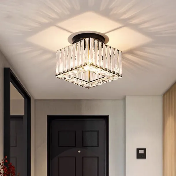 23cm Ceiling Lights LED Crystal Hallway Light Porch Light Square Metal Painted Finishes Modern 220-240V