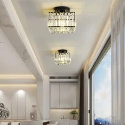 23cm Ceiling Lights LED Crystal Hallway Light Porch Light Square Metal Painted Finishes Modern 220-240V