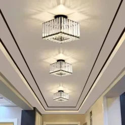 23cm Ceiling Lights LED Crystal Hallway Light Porch Light Square Metal Painted Finishes Modern 220-240V