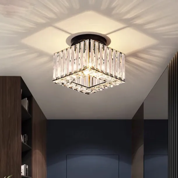 23cm Ceiling Lights LED Crystal Hallway Light Porch Light Square Metal Painted Finishes Modern 220-240V