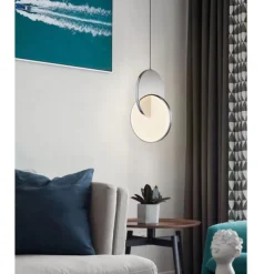 28cm Circle / Round Design Geometric Shapes Pendant Light Stainless Steel Artistic Style Formal Style Vintage Style Artistic Vintage 85-265V