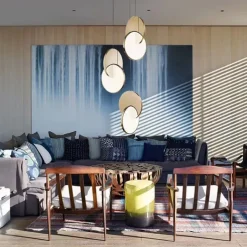 28cm Circle / Round Design Geometric Shapes Pendant Light Stainless Steel Artistic Style Formal Style Vintage Style Artistic Vintage 85-265V