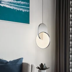 28cm Circle / Round Design Geometric Shapes Pendant Light Stainless Steel Artistic Style Formal Style Vintage Style Artistic Vintage 85-265V