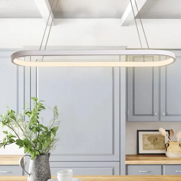80/100cm Circle Design Pendant Light LED Nordic Style Aluminium Alloy Painted Finishes Modern Fashion for Dining Room Kitchen Living Room 110-240V 78W ONLY DIMMABLE WITH REMOTE CONTROL