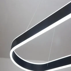 80/100cm Circle Design Pendant Light LED Nordic Style Aluminium Alloy Painted Finishes Modern Fashion for Dining Room Kitchen Living Room 110-240V 78W ONLY DIMMABLE WITH REMOTE CONTROL