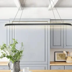 80/100cm Circle Design Pendant Light LED Nordic Style Aluminium Alloy Painted Finishes Modern Fashion for Dining Room Kitchen Living Room 110-240V 78W ONLY DIMMABLE WITH REMOTE CONTROL