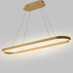 80/100cm Circle Design Pendant Light LED Nordic Style Aluminium Alloy Painted Finishes Modern Fashion for Dining Room Kitchen Living Room 110-240V 78W ONLY DIMMABLE WITH REMOTE CONTROL