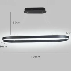 80/100cm Circle Design Pendant Light LED Nordic Style Aluminium Alloy Painted Finishes Modern Fashion for Dining Room Kitchen Living Room 110-240V 78W ONLY DIMMABLE WITH REMOTE CONTROL