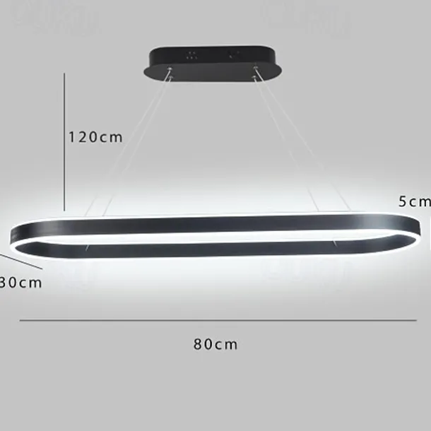 80/100cm Circle Design Pendant Light LED Nordic Style Aluminium Alloy Painted Finishes Modern Fashion for Dining Room Kitchen Living Room 110-240V 78W ONLY DIMMABLE WITH REMOTE CONTROL