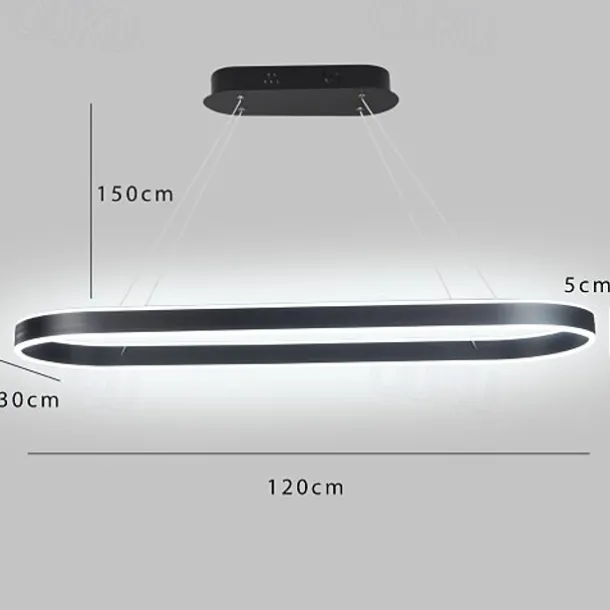 80/100cm Circle Design Pendant Light LED Nordic Style Aluminium Alloy Painted Finishes Modern Fashion for Dining Room Kitchen Living Room 110-240V 78W ONLY DIMMABLE WITH REMOTE CONTROL