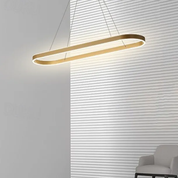 80/100cm Circle Design Pendant Light LED Nordic Style Aluminium Alloy Painted Finishes Modern Fashion for Dining Room Kitchen Living Room 110-240V 78W ONLY DIMMABLE WITH REMOTE CONTROL