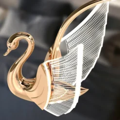 60cm Cluster Design Pendant Light LED Swan Design Metal Artistic Style Electroplated Contemporary Modern 220-240V
