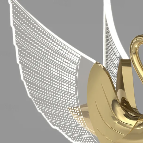 60cm Cluster Design Pendant Light LED Swan Design Metal Artistic Style Electroplated Contemporary Modern 220-240V