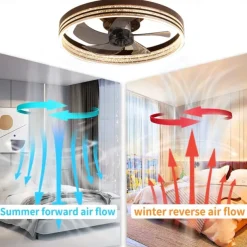 50cm LED Ceiling Fan Light Ceiling Fan Metal Painted Finishes Modern 220-240V