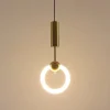 20cm LED Pendant Light Modern Nordic Ring Circle Desgin Bedside Light Living Room Bedroom Dining Room Metal Electroplated Modern 110-120V 220-240V