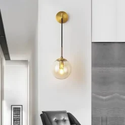 58cm LED Wall Lamps Creative Nordic Style Wall Sconces Spherical Design Vintage Bedroom Living room Hallway Staircase Glass Wall Light IP54 : 110-120V 220-240V