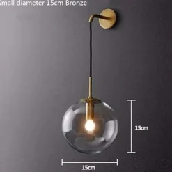 58cm LED Wall Lamps Creative Nordic Style Wall Sconces Spherical Design Vintage Bedroom Living room Hallway Staircase Glass Wall Light IP54 : 110-120V 220-240V