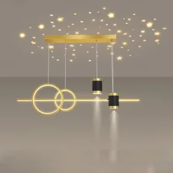 100cm 4-Light Dimmable Cluster Design LED Pendant Light Metal Artistic Style Novelty Painted Finishes Nordic Style Dining Room Bedroom Lights 110-240V