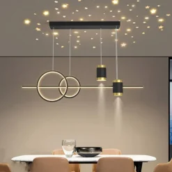 100cm 4-Light Dimmable Cluster Design LED Pendant Light Metal Artistic Style Novelty Painted Finishes Nordic Style Dining Room Bedroom Lights 110-240V
