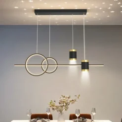 100cm 4-Light Dimmable Cluster Design LED Pendant Light Metal Artistic Style Novelty Painted Finishes Nordic Style Dining Room Bedroom Lights 110-240V