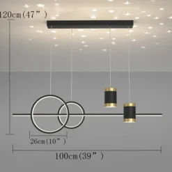 100cm 4-Light Dimmable Cluster Design LED Pendant Light Metal Artistic Style Novelty Painted Finishes Nordic Style Dining Room Bedroom Lights 110-240V