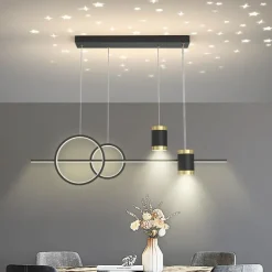 100cm 4-Light Dimmable Cluster Design LED Pendant Light Metal Artistic Style Novelty Painted Finishes Nordic Style Dining Room Bedroom Lights 110-240V