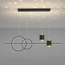 100cm 4-Light Dimmable Cluster Design LED Pendant Light Metal Artistic Style Novelty Painted Finishes Nordic Style Dining Room Bedroom Lights 110-240V