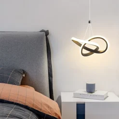 22cm 1-Light 15W Mini Pendant Light LED Ambient Lamp Aluminum Black White Painted for Living Room Bedroom Dining Room Warm White / White