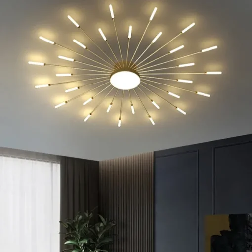128cm Single Design Ceiling Lights Metal LED Nordic Style 110-240 V