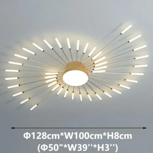 128cm Single Design Ceiling Lights Metal LED Nordic Style 110-240 V