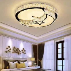 50cm Unique Design Ceiling Lights Stainless Steel Electroplated Modern 220-240V
