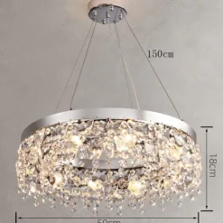 50cm Unique Design Chandelier Stainless Steel Electroplated Modern 220-240V