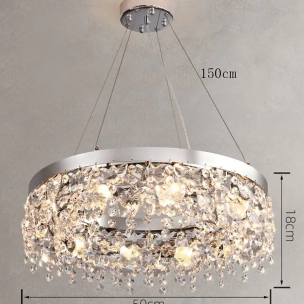 50cm Unique Design Chandelier Stainless Steel Electroplated Modern 220-240V