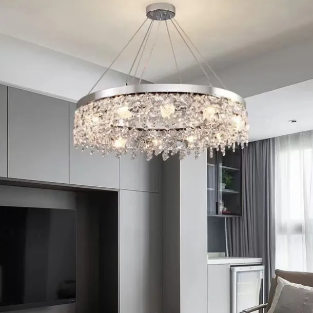 50cm Unique Design Chandelier Stainless Steel Electroplated Modern 220-240V