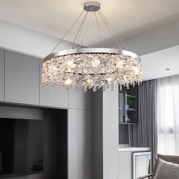 50cm Unique Design Chandelier Stainless Steel Electroplated Modern 220-240V