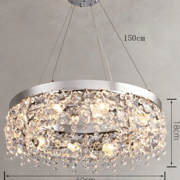 50cm Unique Design Chandelier Stainless Steel Electroplated Modern 220-240V