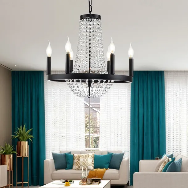 48cm Unique Design Chandelier Metal Painted Finishes Vintage 220-240V