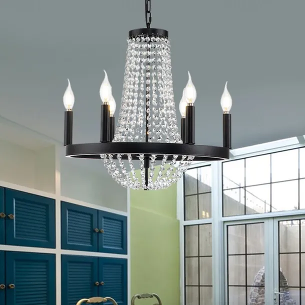 48cm Unique Design Chandelier Metal Painted Finishes Vintage 220-240V