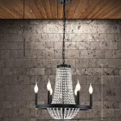 48cm Unique Design Chandelier Metal Painted Finishes Vintage 220-240V