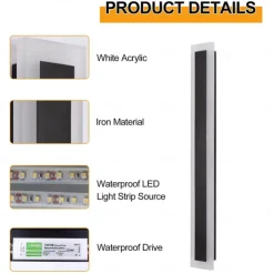 60/80/100cm Wall Light LED Acrylic Wall Sconces Long Porch Wall Lamp Fixture Suitable for Living Room AC85-265V