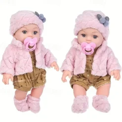 30cm/12inch Reborn doll Realistic baby doll with set hat socks pacifier Christmas Festival Gift