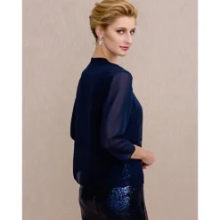 Coats / Jackets Chiffon Wedding Gueat Wraps / Party / Evening Women's Wrap With Draping / Solid dress to impress