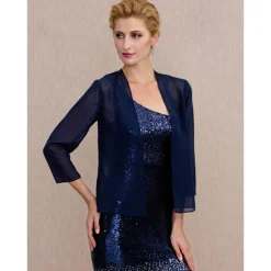 Coats / Jackets Chiffon Wedding Gueat Wraps / Party / Evening Women's Wrap With Draping / Solid dress to impress